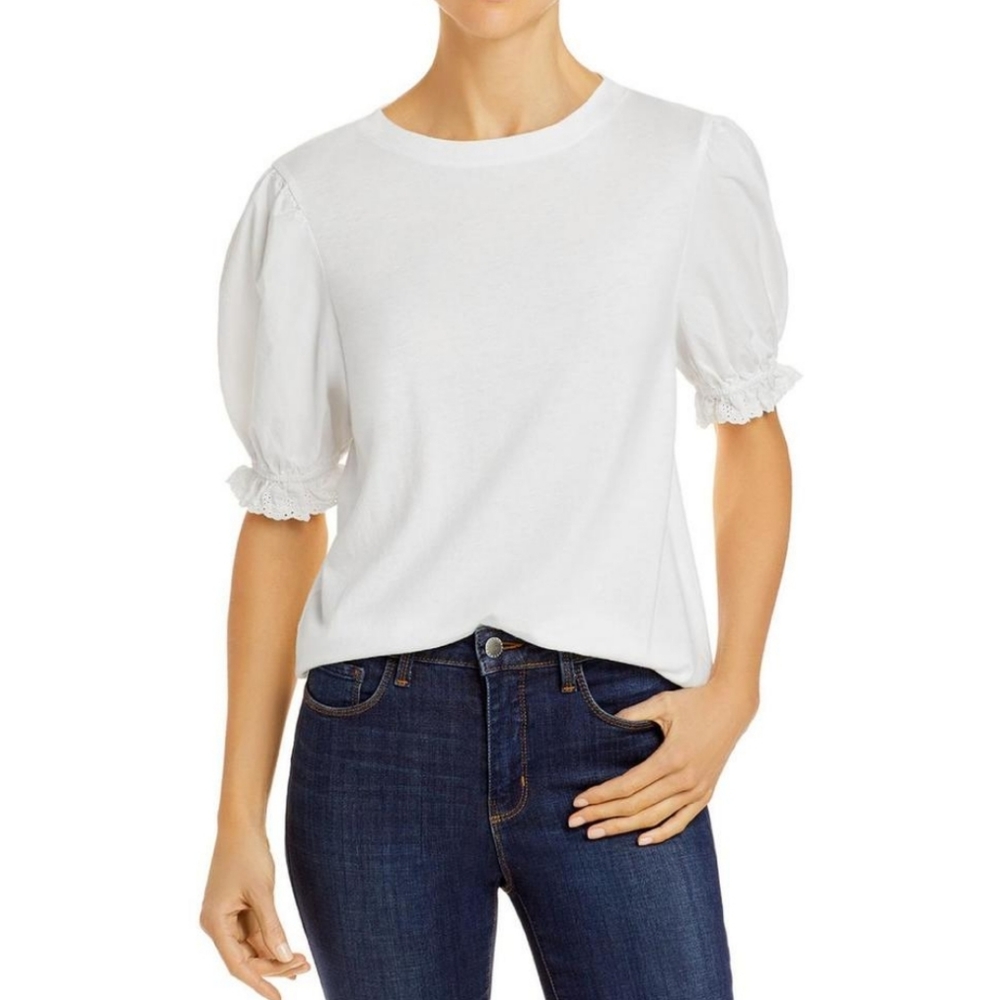 Rails Laurel Puff Sleeve Top In White - Picture 3 of 10